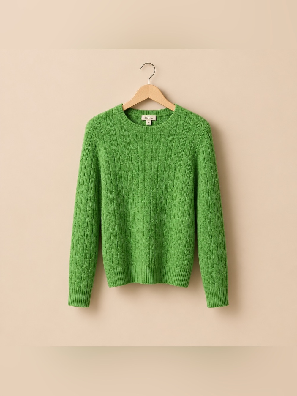 St. John’s Bay Medium Classic Cotton Nylon Cable Knit Sweater